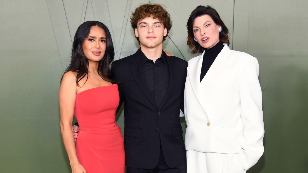 Salma Hayek, Augustin Evangelista and Linda Evangelista, 2024