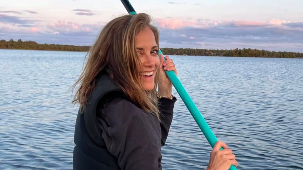 Bold Beautiful Rebecca Budig on Lake in Minnesota family summer