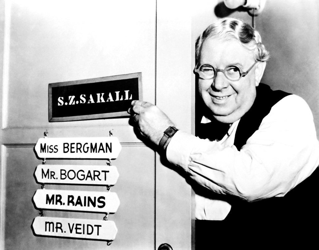 CASABLANCA, S.Z. Sakall on the set, 1942