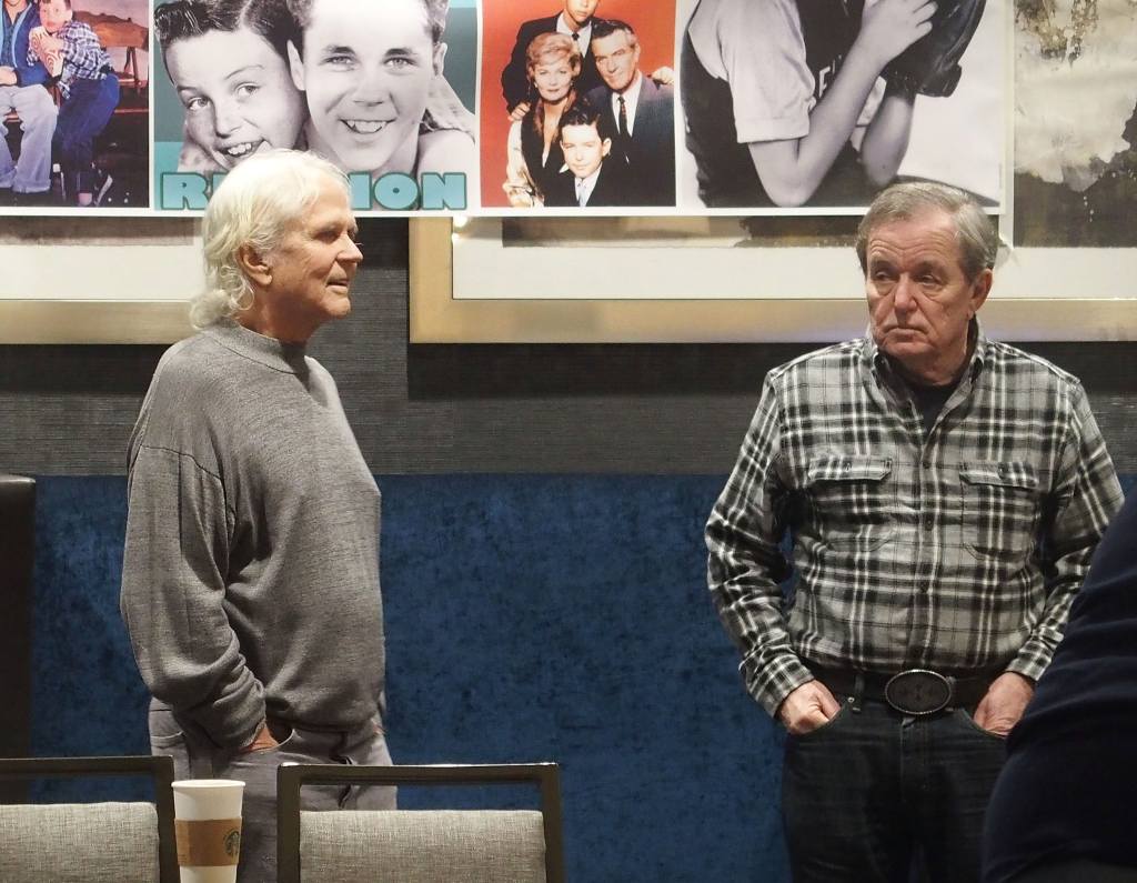 Tony Dow (L) and Jerry Mathers attend Chiller Theatre Expo 30th Anniversary Fall 2021 at Hilton Parsippany on October 31, 2021 in Parsippany, New Jersey. 