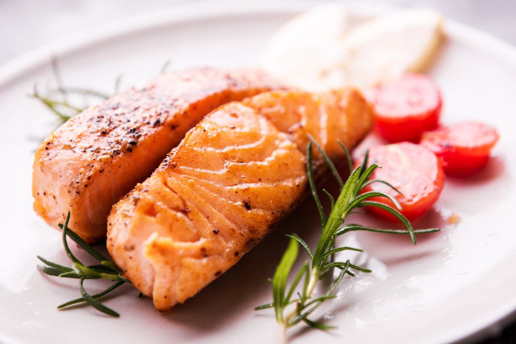 Salmon on a plate