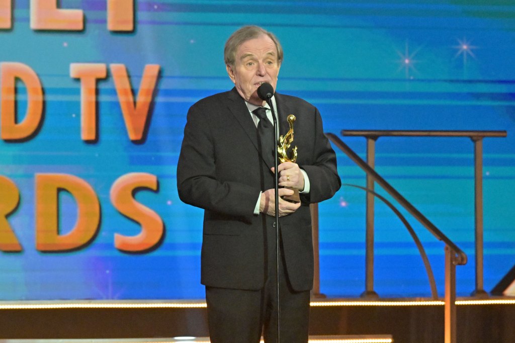 In this image, Jerry Mathers speaks onstage during the 27th Annual FAMILY FILM AND TV AWARDS airing November 9th, exclusively on the CBS Television Network and available for live and on-demand streaming via Paramount+ in Burbank, California. 