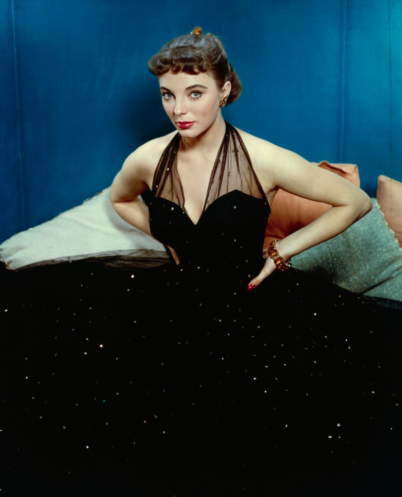 Joan Collins in a gown in the '50s