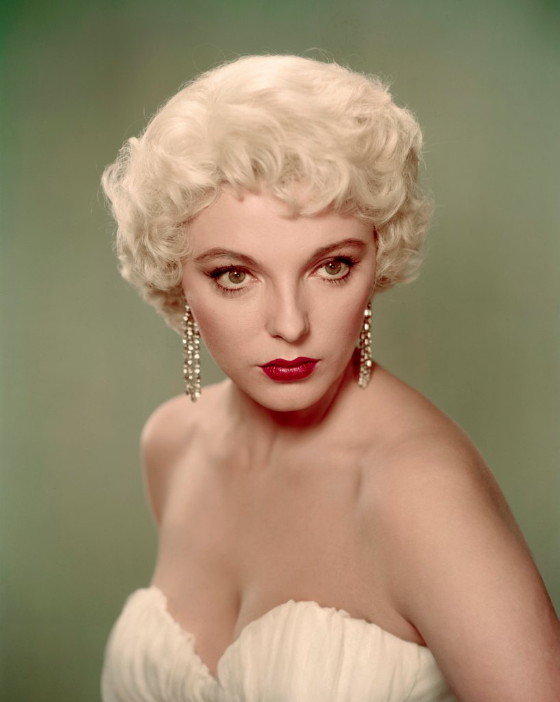 Joan Collins with blonde hair in 1956