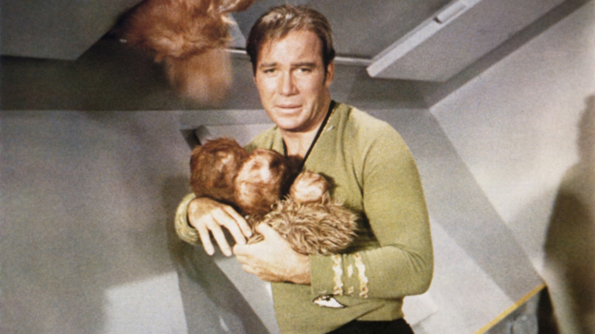 STAR TREK, William Shatner, 'The Trouble With Tribbles', (Season 2, aired Dec. 29, 1967), 1966-69.