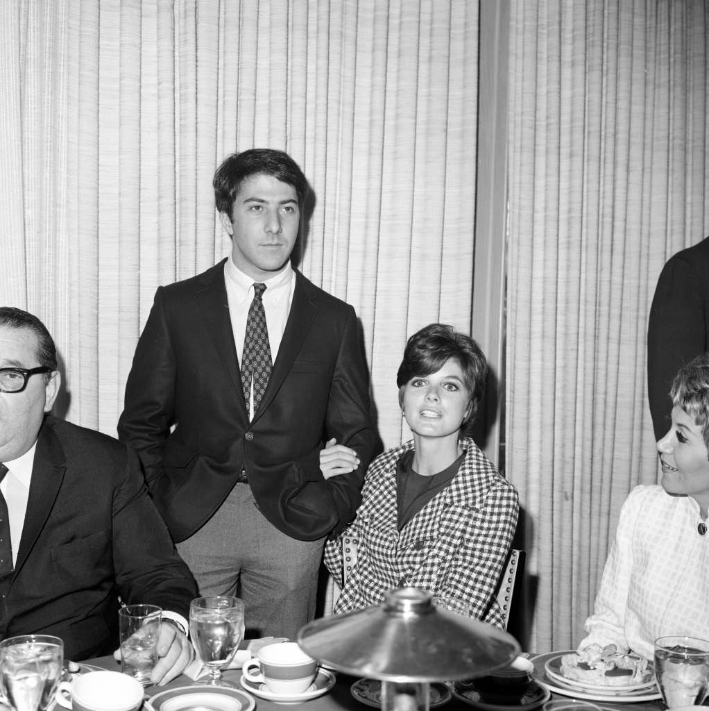 Dustin Hoffman and Katharine Ross at event