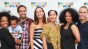 Left to right: Rhonda Ross Kendrick (holding her son Raif Kendrick), Ross Naess, Chudney Ross, Tracee Ellis Ross, Diana Ross and Evan Ross in 2011