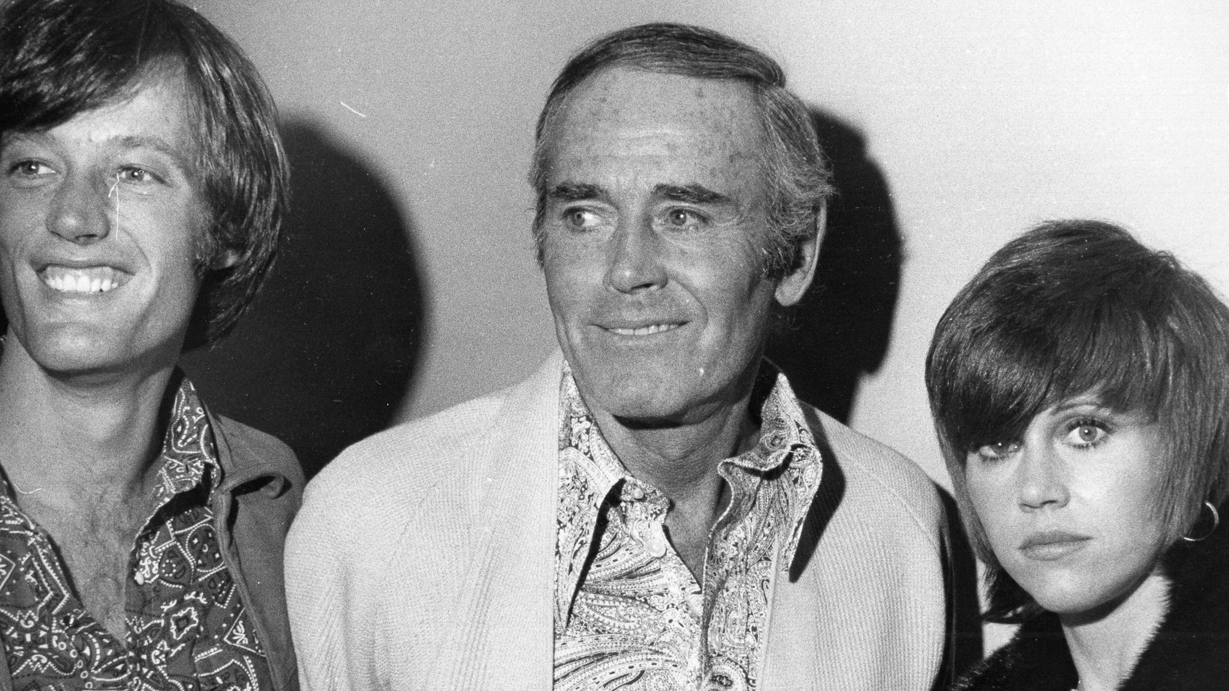 Peter, Henry and Jane Fonda in 1969