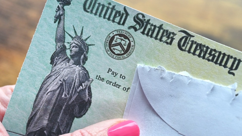 A Social Security paper check