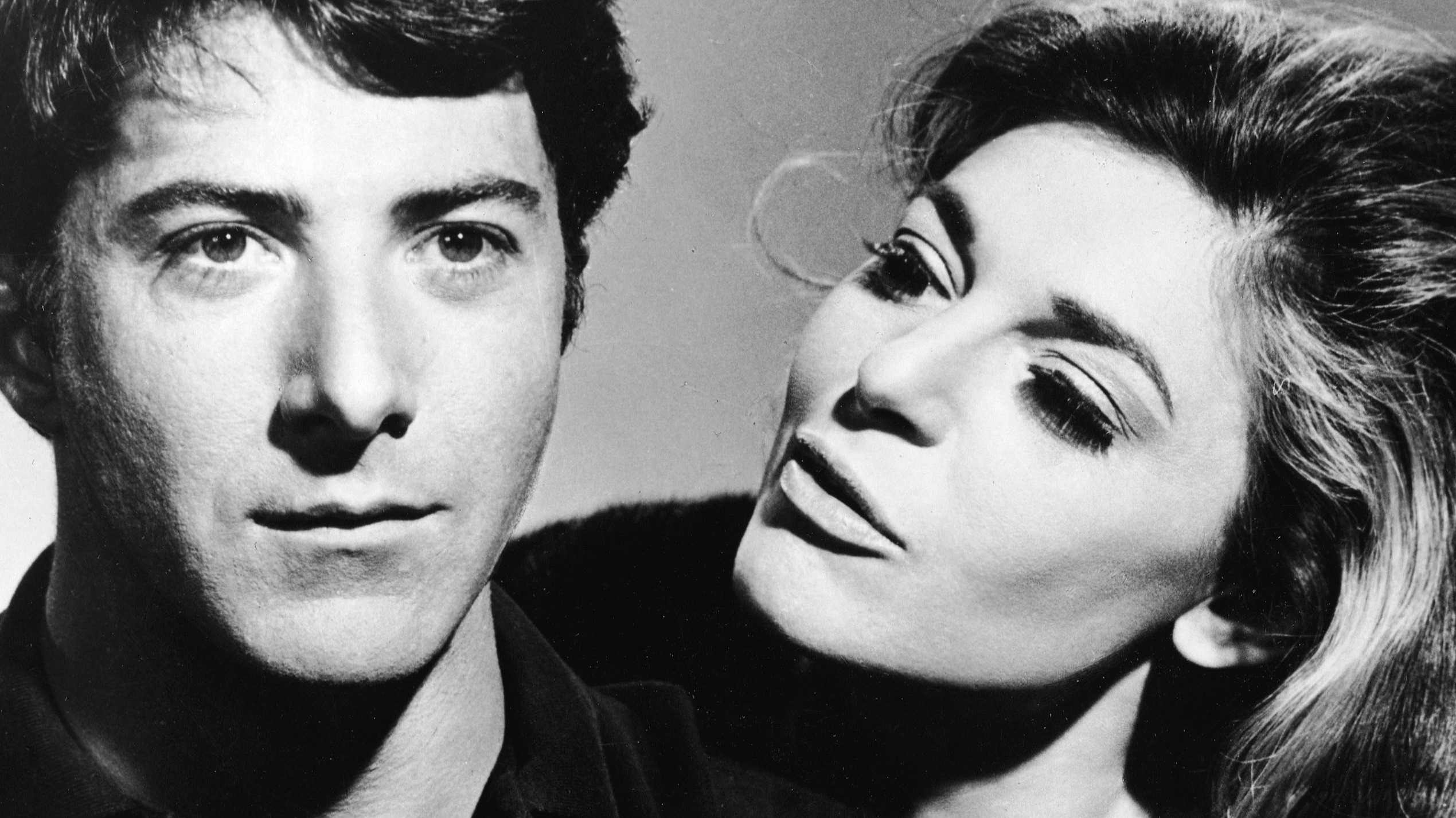 Dustin Hoffman and Anne Bancroft in a promotional photo from 'The Graduate'