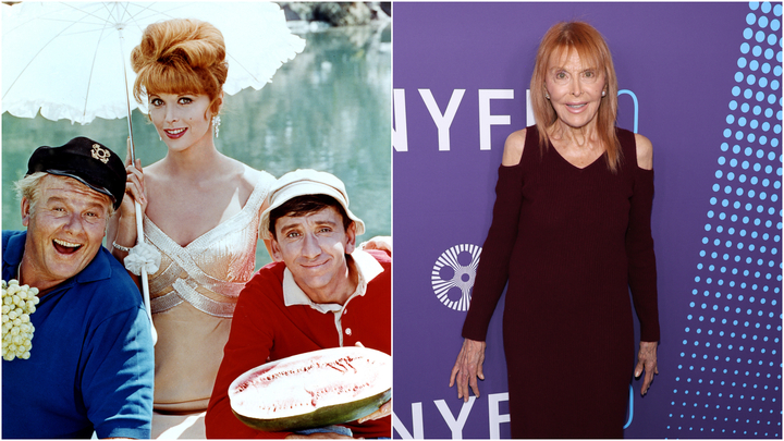 Tina Louise in Gilligan's Island (left) and in 2022 (right)