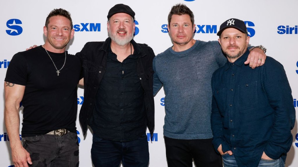 Jeff Timmons, Justin Jeffre, Nick Lachey and Drew Lachey in 2025