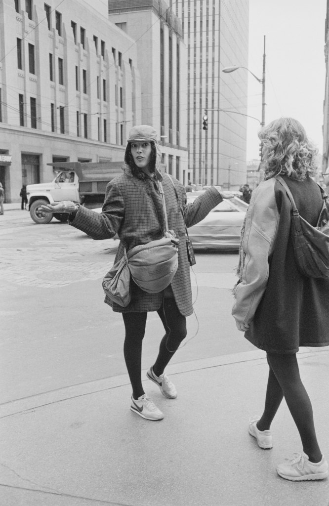 Jennifer Beals on the set of Flashdance