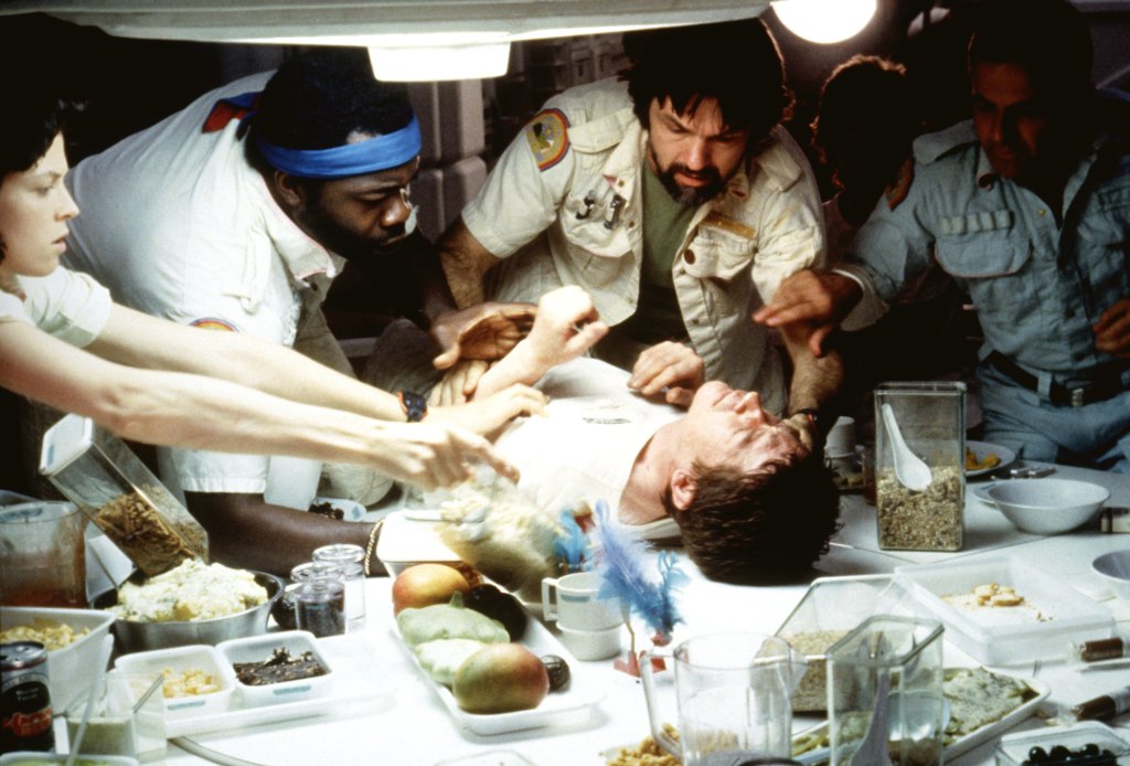 Sigourney Weaver, Yaphet Kotto, John Hurt, Tom Skerritt, Ian Holm, Alien, 1979