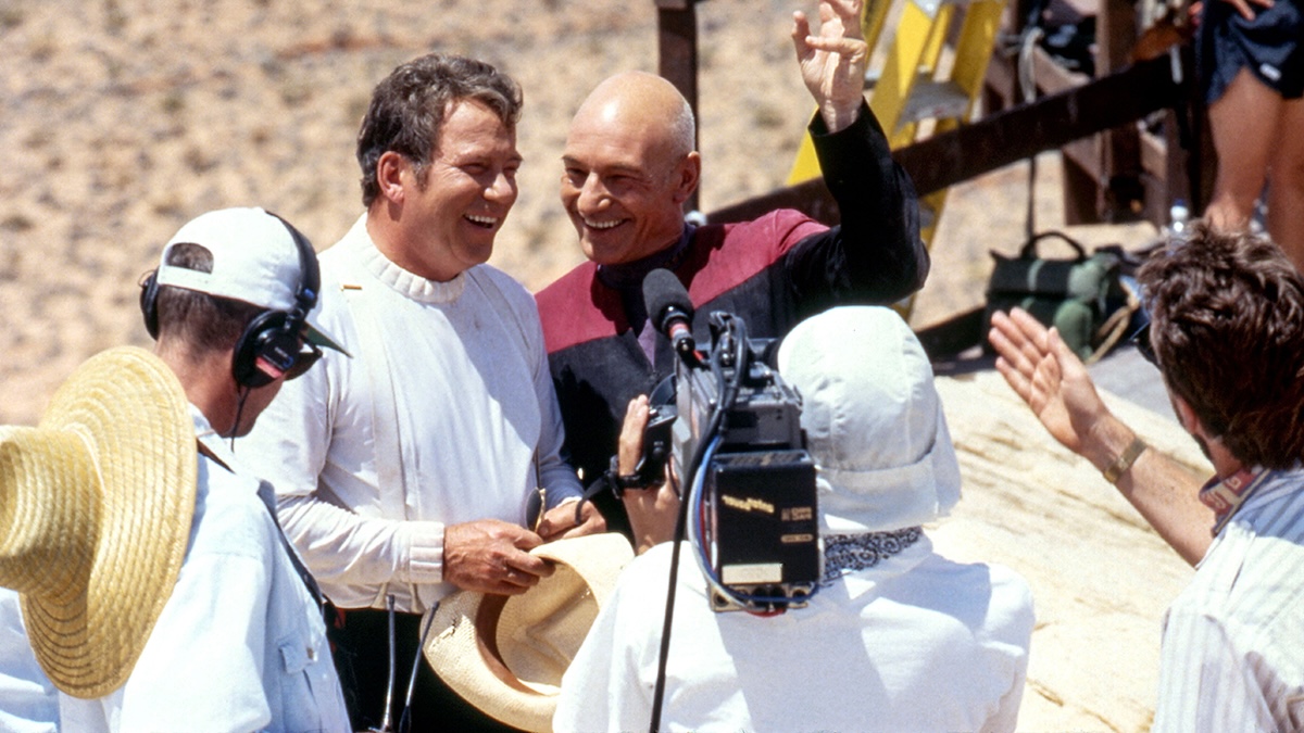 William Shatner and Patrick Stewart in 1994's 'Star Trek: Generations'