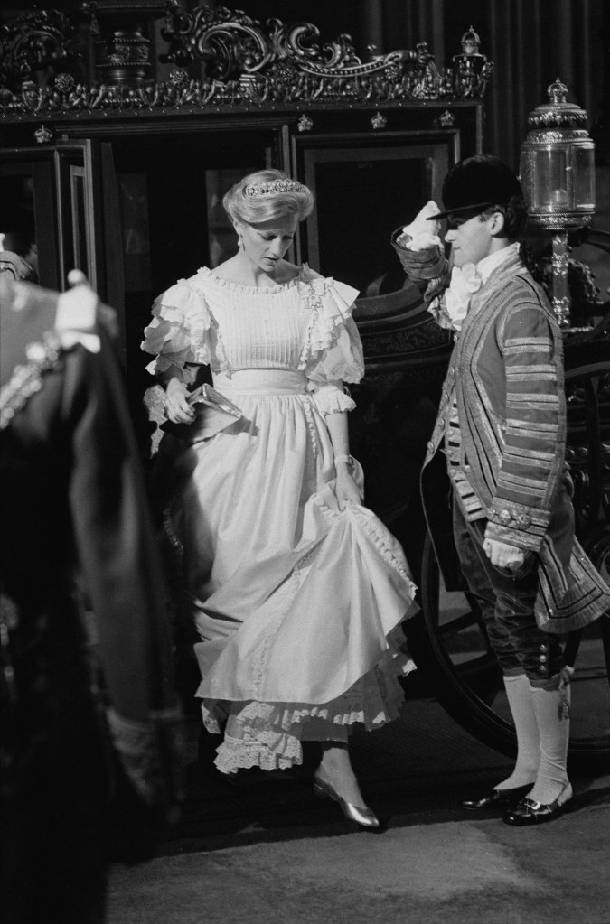 Princess Diana at the State Opening Of Parliament in 1984