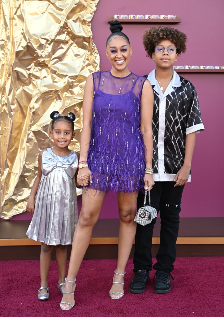 Tia Mowry with her daughter, Cairo, and son, Cree, in 2023