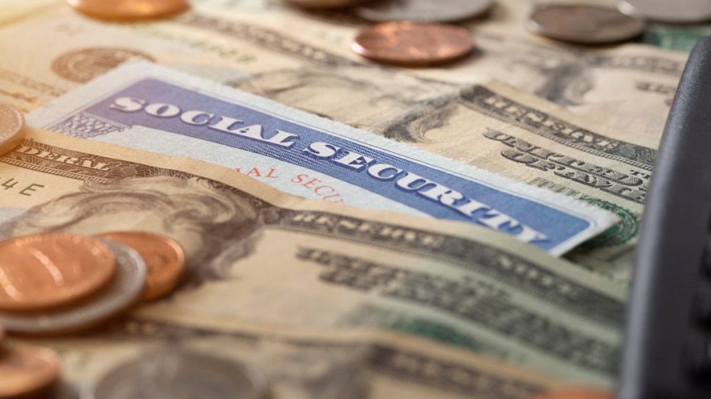 A Social Security card and money