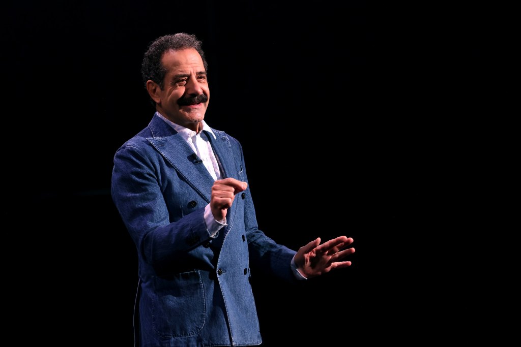 Tony Shalhoub speaks onstage during Warner Bros. Discovery’s 2025 Upfront Presentation at The Theater at Madison Square Garden on May 14, 2025 in New York City. 