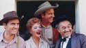 GUNSMOKE, from left: Dennis Weaver, Amanda Blake, James Arness, Milburn Stone, (Season 7, 1961), 1955-1975.