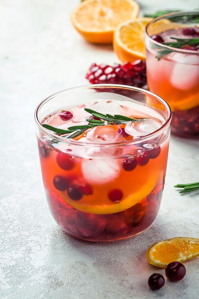 A cranberry cocktail