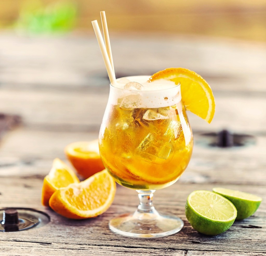 Orange shandy cocktail