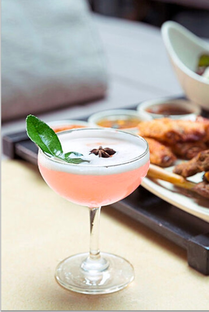 Peach rum punch