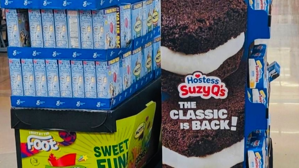 A display for Hostess Suzy Q's