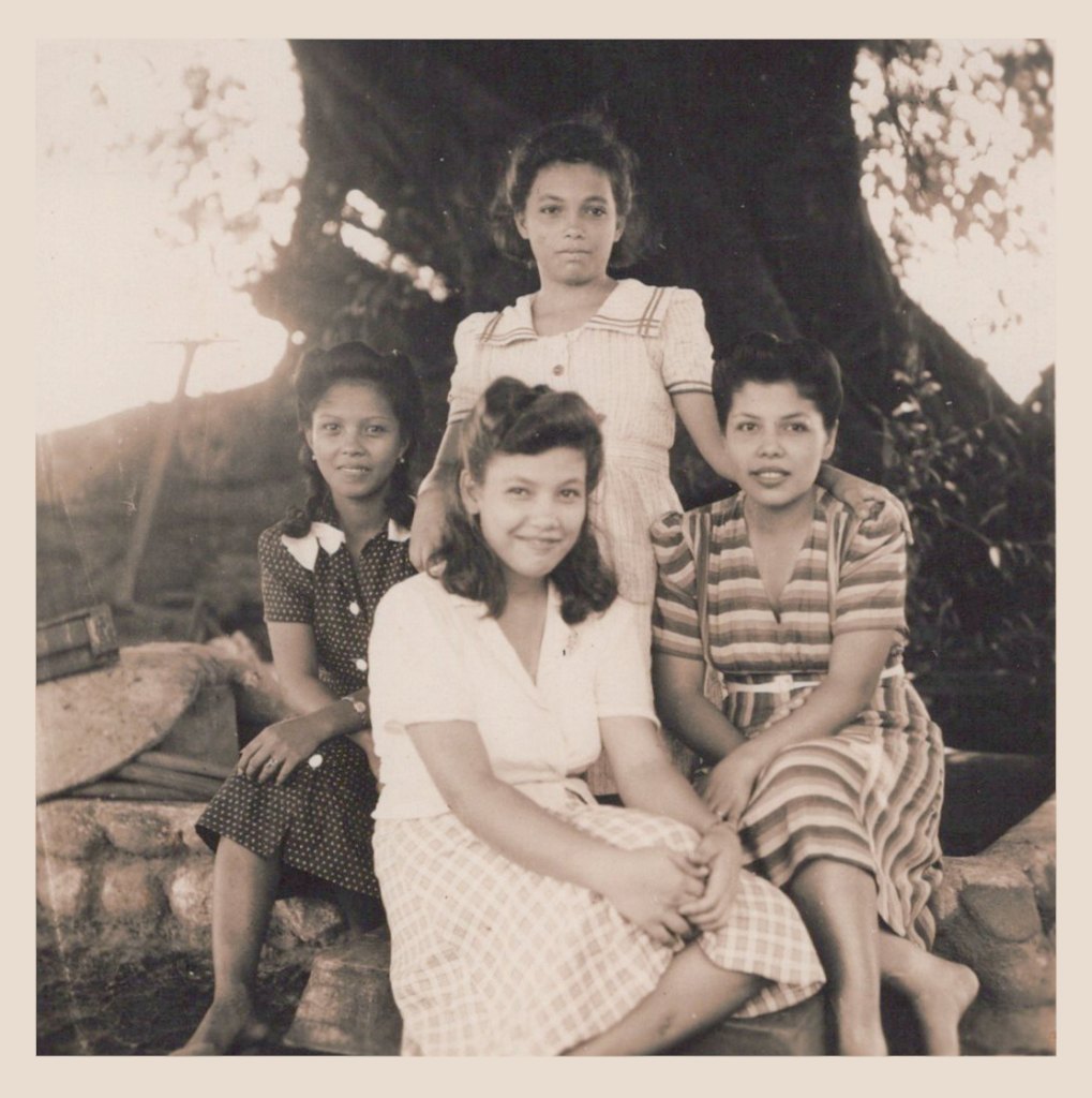 Angela's mom (top), her sisters and friend