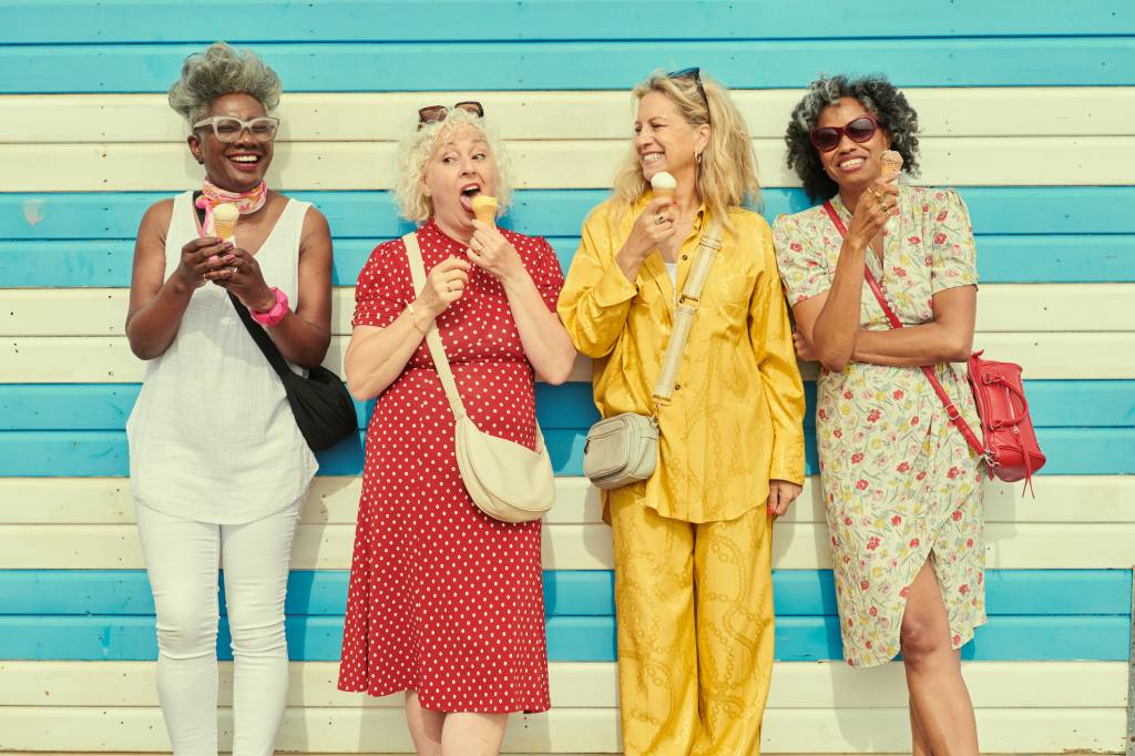 group of mature friends