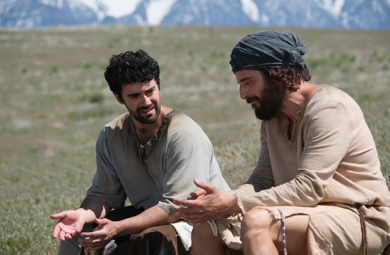 Giavani Cairo, who plays Thaddeus with Jonathan Roumie, who portrays Jesus