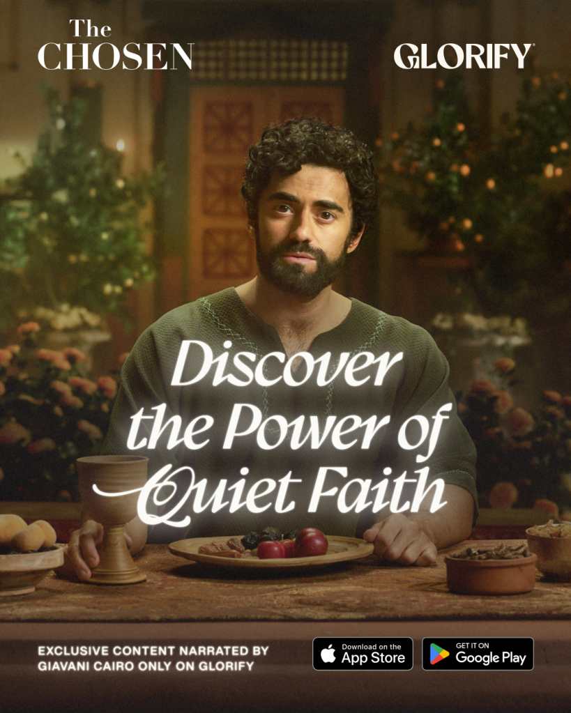 The Chosen's Giavani Cairo shares on the Glorify app
