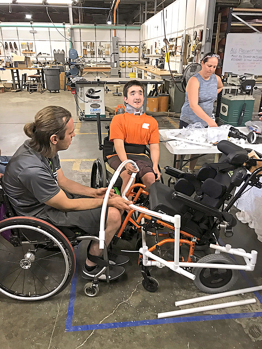 Reese and Lon help build each costume with love and care