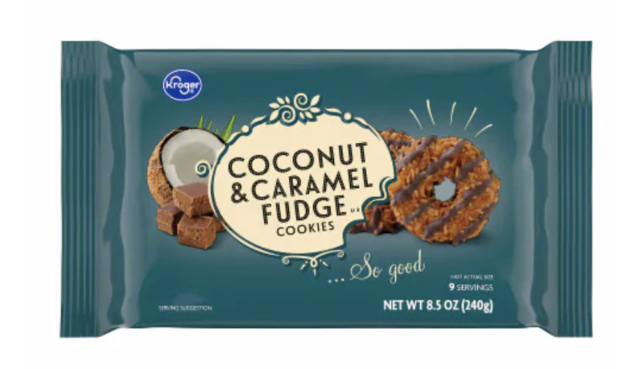 Kroger Coconut and Caramel Fudge Cookies