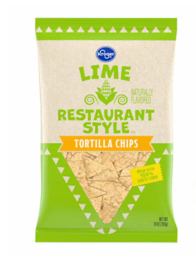 Kroger Kick of Lime White Corn Tortilla Chips