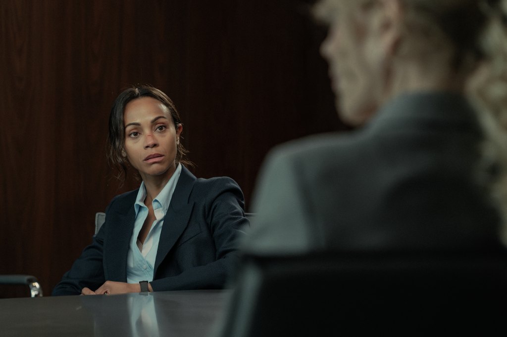 Zoe Saldana as Joe and Nicole Kidman as Kaitlyn Meade in Lioness, 2024
