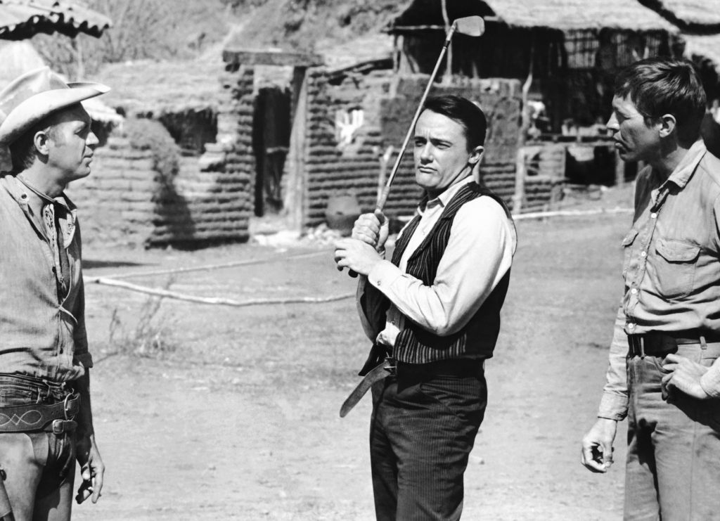 THE MAGNIFICENT SEVEN, from left: Steve McQueen, Robert Vaughn, James Coburn, 1960