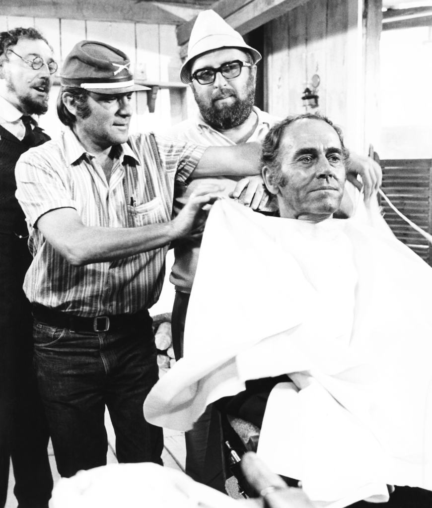 Sergio Leone and Henry Fonda on the set of Once Upon a Time in the West