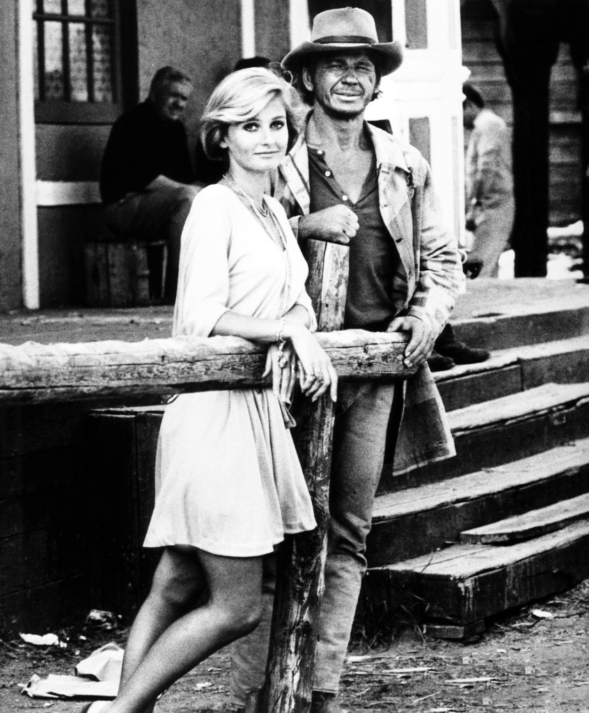 Jill Ireland visiting husband Charles Bronson on set of Once Upon a Time in the West