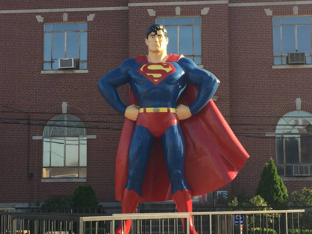 Superman statue outside the Super Museum in Metropolis, IL