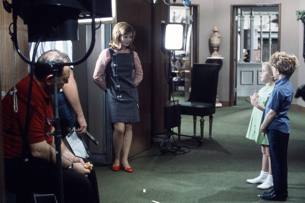 FAMILY AFFAIR, from center, left, Kathy Garver, Anissa Jones, Johnny Whitaker, on-set, 1966-71 (1967 photo)