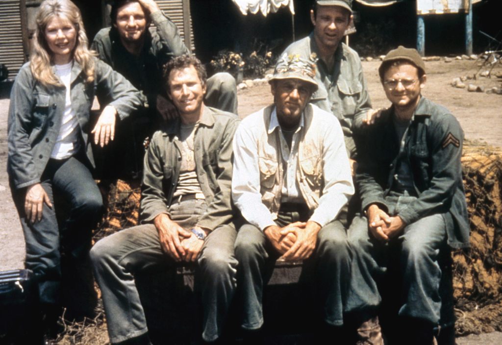 MASH, (aka M*A*S*H), from left: Loretta Swit, Alan Alda, Wayne Rogers, McLean Stevenson, Larry Linville, Gary Burghoff