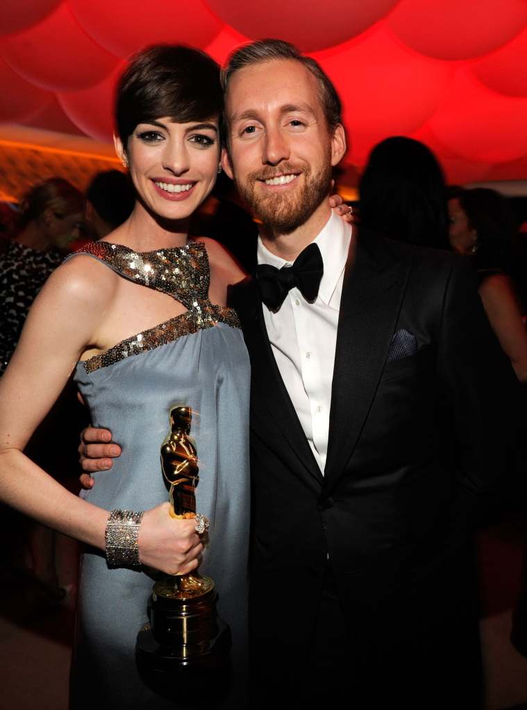 Anne Hathaway and Adam Shulman 