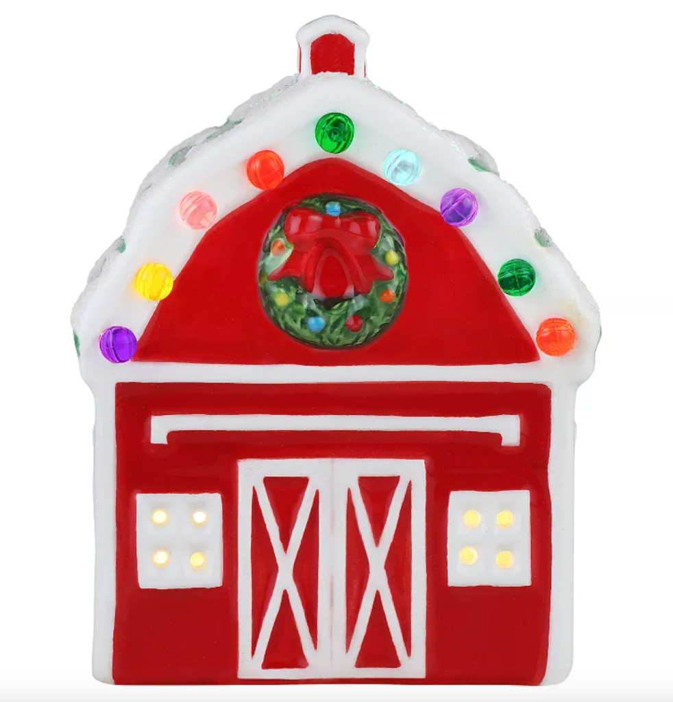 Mr Christmas Nostalgic Village Barn Table Decor