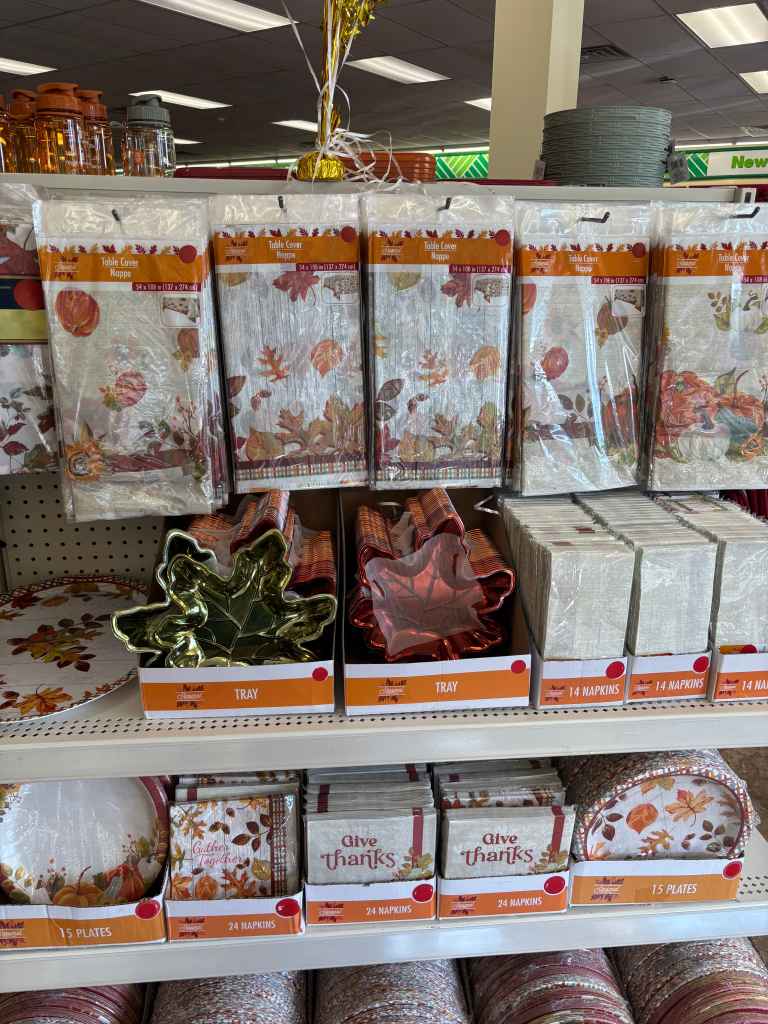Festive dinnerware