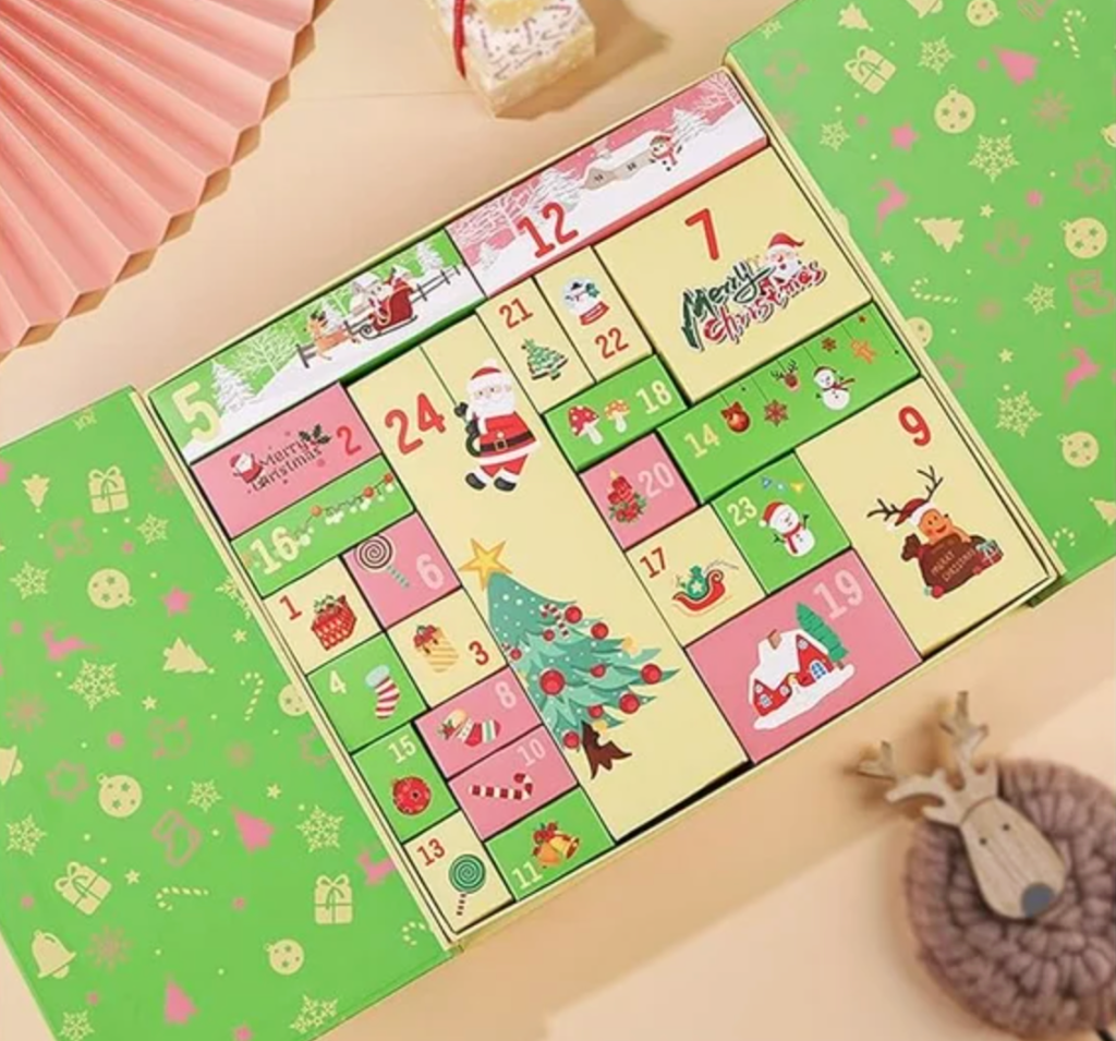 Empty Advent Boxes Christmas Countdown Calendar 24 Days Gift Boxes
