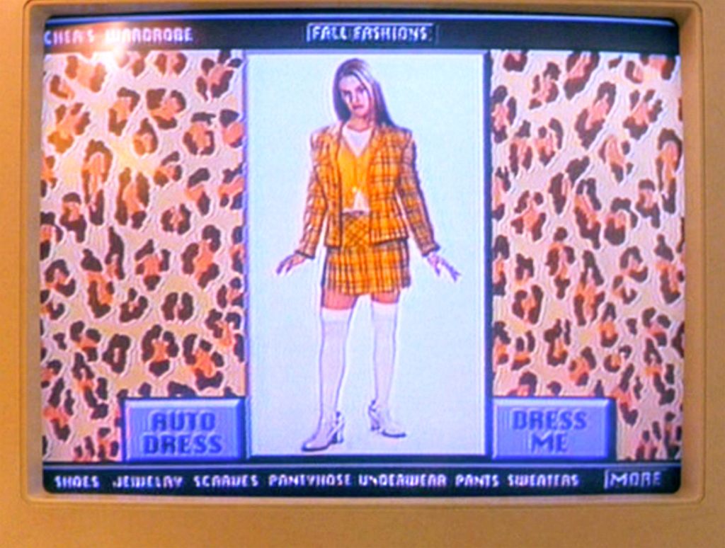 Alicia Silverstone's yellow suit, as seen in her high-tech digital wardrobe