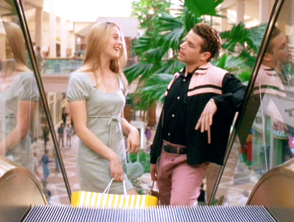 Alicia Silverstone wears her favorite costume, a green empire waist dress, with Justin Walker