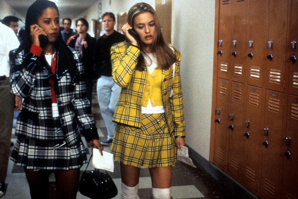 Alicia Silverstone wears her iconic yellow plaid suit with Stacey Dash