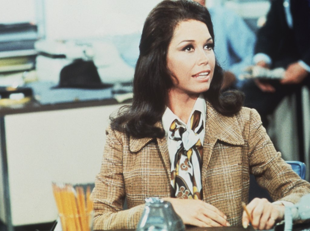 Mary Tyler Moore in the debut episode of The Mary Tyler Moore Show in 1970